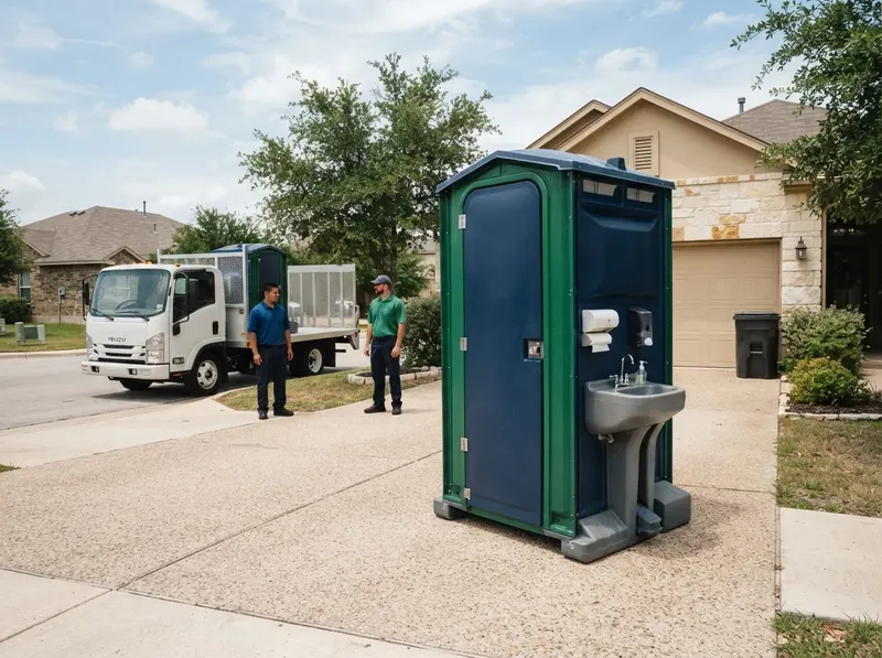 Portable Restrooms with Integrated Sinks in San Antonio, TX